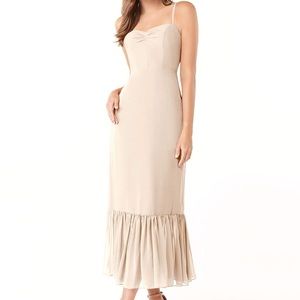 Azazie Justina white alabaster Dress